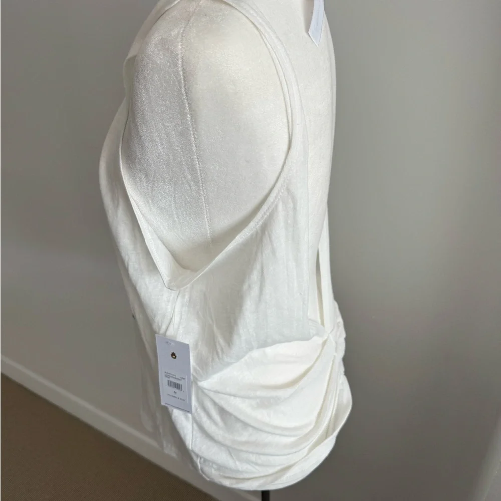 Spiritual Gangster White Tank with Blue LOVE and Yellow Sun Graphic - Picture 4 of 8